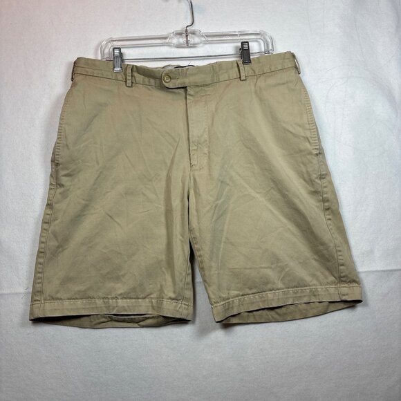 peter millar  Mens Khaki Chino Shorts Size 36 Beige Casual - Picture 1 of 13